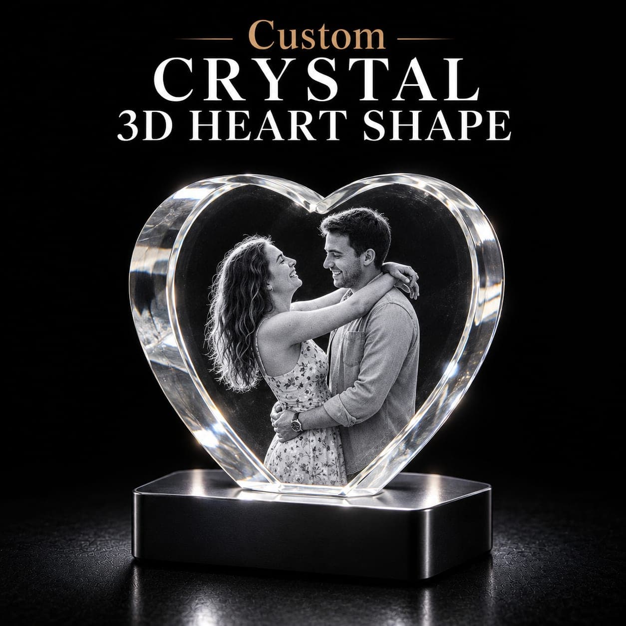 3D Heart Crystal